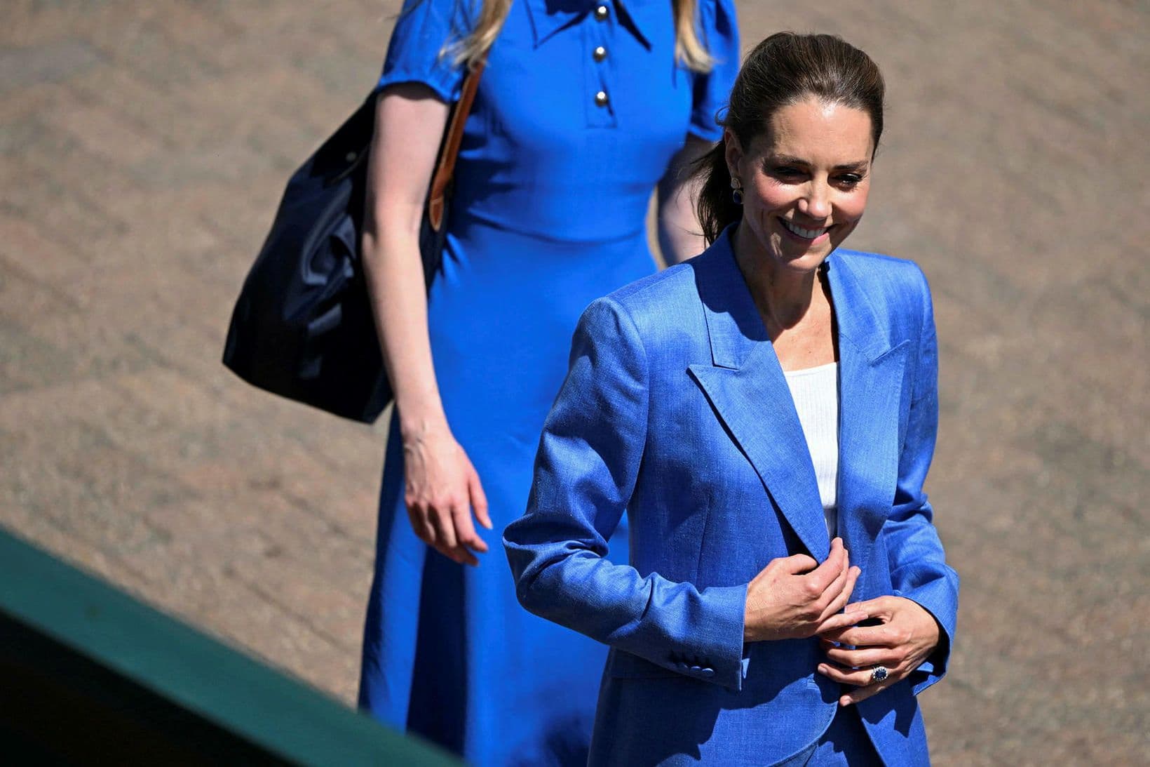 Katrín prinsessa í fallegri dragt á Wimbledon