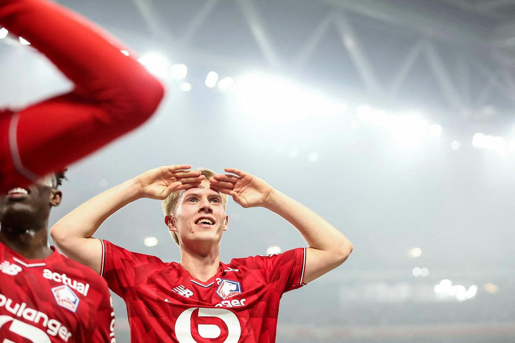 Hákon skorar gegn Everton