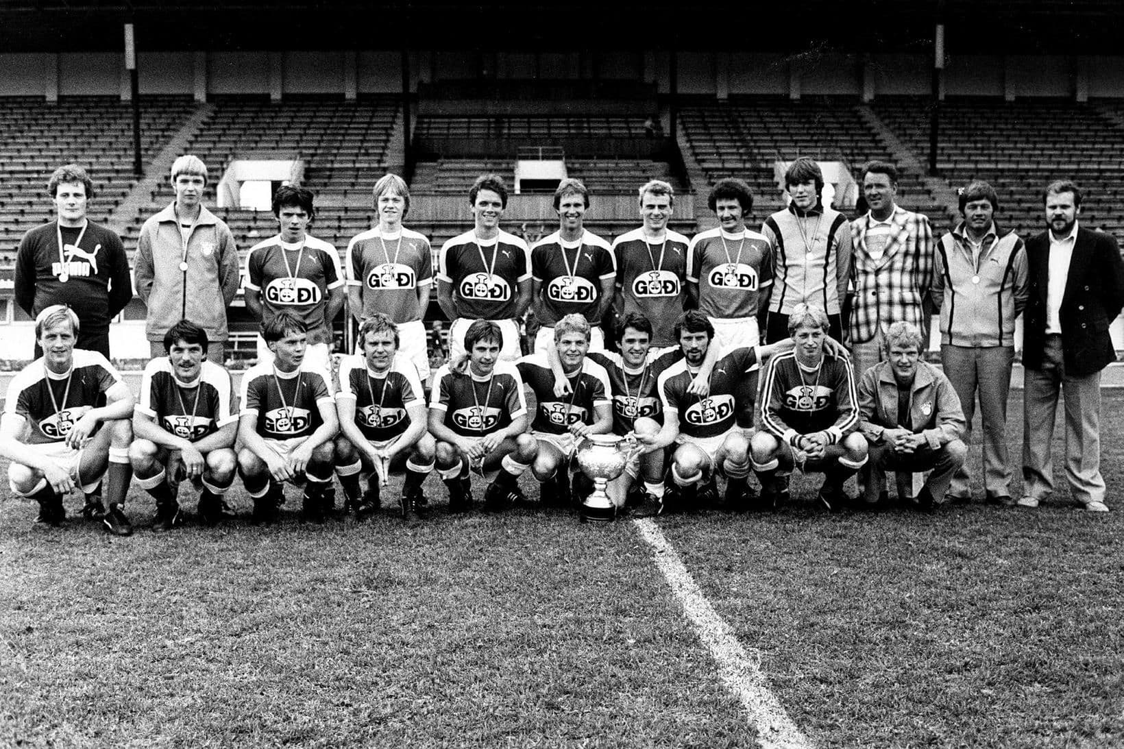 Gamla ljósmyndin af bikarmeisturum 1979